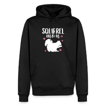 Squirrel Mom Mother's Day Women Rodent Forest Anim - Men’s Premium Organic Hoodie - black - Front - Nico (187cm)