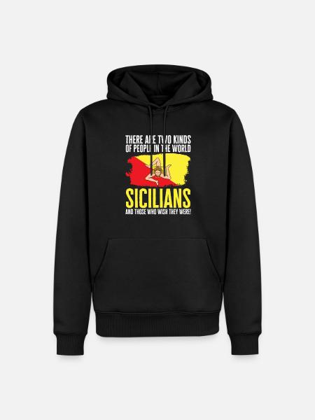 Sicily Flag Italy Sicily - Men’s Premium Organic Hoodie - black