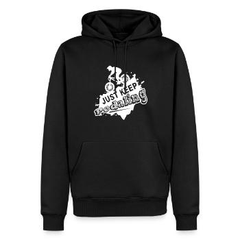 Bicycle Bicycle Just keep Pedaling - Men’s Premium Organic Hoodie - black - Front - Nico (187cm)