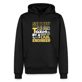 Civil Engineer Taken By Smokin Hot Civil Engineer - Men’s Premium Organic Hoodie - black - Front - Nico (187cm)