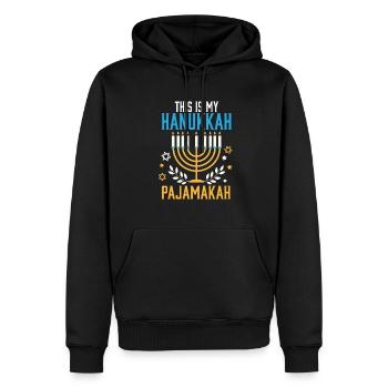 Jewish This Is My Hanukkah Pajamakah Matching - Männer Premium Bio Hoodie - Schwarz - Vorne - Nico (187cm)