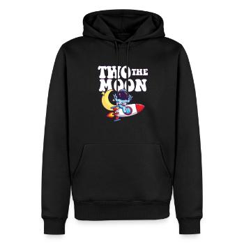 Two The Moon Astronaut Outer Space 2nd Birthday - Männer Premium Bio Hoodie - Schwarz - Vorne - Nico (187cm)