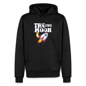 Astronaute 2ème anniversaire Party thème deux La Lune - Sweat à capuche Premium bio Homme - noir - Devant - Nico (187cm)