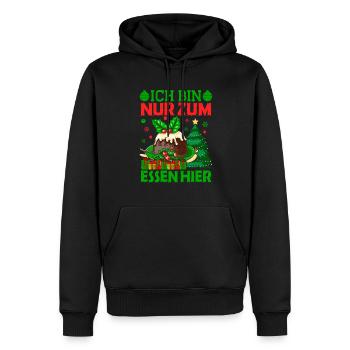 Weihnachten Essen Geschenkidee - Männer Premium Bio Hoodie - Schwarz - Vorne - Nico (187cm)