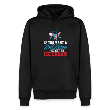Si vous voulez une portion molle, allez chercher une crème glacée - Sweat à capuche Premium bio Homme - noir - Devant - Nico (187cm)
