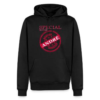 Ich heiße André ich bin André König André Geschenk - Männer Premium Bio Hoodie - Schwarz - Vorne - Nico (187cm)