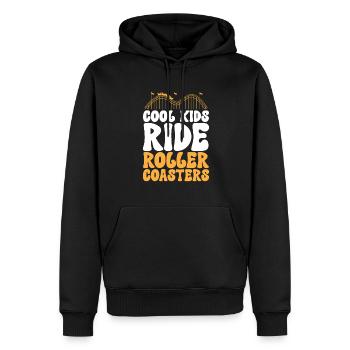 Achterbahn Rollercoaster Freizeitpark - Männer Premium Bio Hoodie - Schwarz - Vorne - Nico (187cm)
