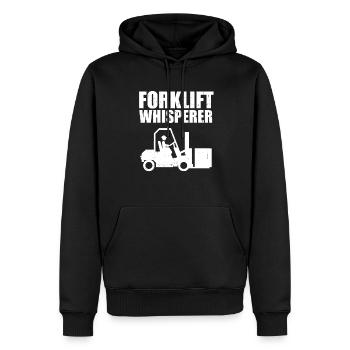 Funny Forklift Whisperer Forklift Driver Cool Fork - Männer Premium Bio Hoodie - Schwarz - Vorne - Nico (187cm)