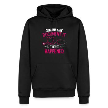 Spécialiste du codage de codeur médical - Sweat à capuche Premium bio Homme - noir - Devant - Nico (187cm)