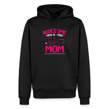 Spécialiste du codage de codeur médical - Sweat à capuche Premium bio Homme - noir - Devant - Nico (187cm)