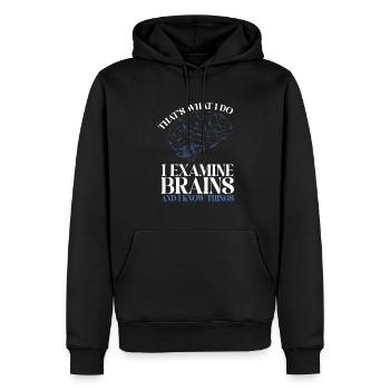 Neurologie, Infirmière, Cerveau, Neurologue - Sweat à capuche Premium bio Homme - noir - Devant - Nico (187cm)