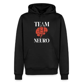 Neurologie, Infirmière, Cerveau, Neurologue - Sweat à capuche Premium bio Homme - noir - Devant - Nico (187cm)