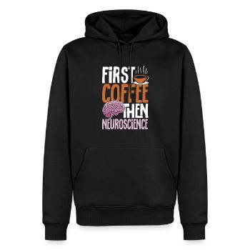 Neurologie, Infirmière, Cerveau, Neurologue - Sweat à capuche Premium bio Homme - noir - Devant - Nico (187cm)