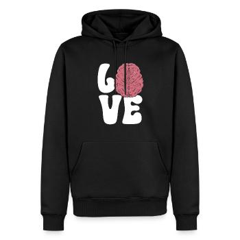 Neurologie Krankenschwester Gehirn Neurologin - Männer Premium Bio Hoodie - Schwarz - Vorne - Nico (187cm)