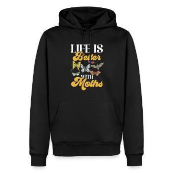 Motten Insektensammler Entomologe - Männer Premium Bio Hoodie - Schwarz - Vorne - Nico (187cm)