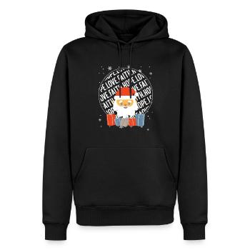 Faith Hope Love Religious Family Christmas Santa - Men’s Premium Organic Hoodie - black - Front - Nico (187cm)