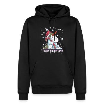 Faith Hope Love Religious Family Christmas - Men’s Premium Organic Hoodie - black - Front - Nico (187cm)