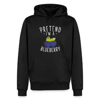 Heidelbeere Frucht Blaubeere - Männer Premium Bio Hoodie - Schwarz - Vorne - Nico (187cm)