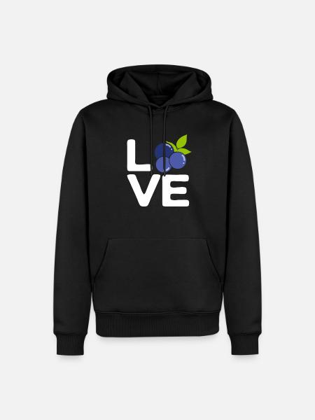 Blueberry, Fruit, Blueberry - Men’s Premium Organic Hoodie - black