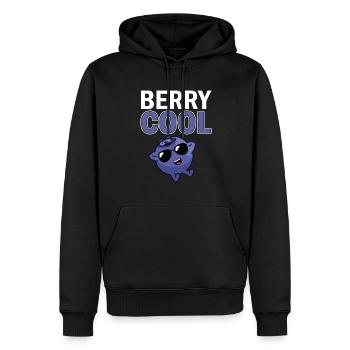 Heidelbeere Frucht Blaubeere - Männer Premium Bio Hoodie - Schwarz - Vorne - Nico (187cm)
