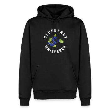 Heidelbeere Frucht Blaubeere - Männer Premium Bio Hoodie - Schwarz - Vorne - Nico (187cm)