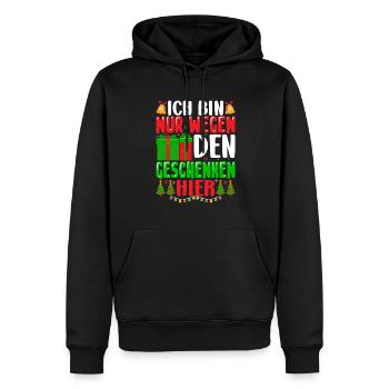 Geschenk Weihnachten Heiligabend - Männer Premium Bio Hoodie - Schwarz - Vorne - Nico (187cm)
