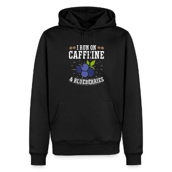 Heidelbeere Frucht Blaubeere - Männer Premium Bio Hoodie - Schwarz - Vorne - Nico (187cm)