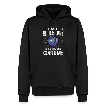 Heidelbeere Frucht Blaubeere - Männer Premium Bio Hoodie - Schwarz - Vorne - Nico (187cm)