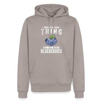 Heidelbeere Frucht Blaubeere - Männer Premium Bio Hoodie - Taupe - Vorne - Nico (187cm)