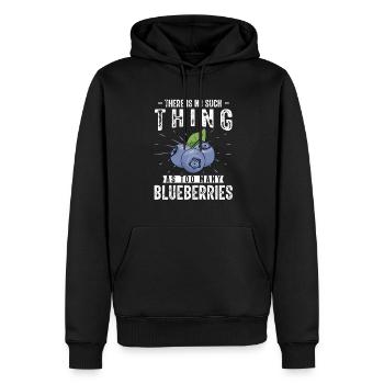 Heidelbeere Frucht Blaubeere - Männer Premium Bio Hoodie - Schwarz - Vorne - Nico (187cm)