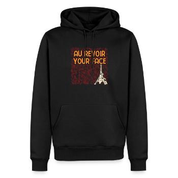 Au Revoir Your Face Savage Quote Sayings Badass - Männer Premium Bio Hoodie - Schwarz - Vorne - Nico (187cm)