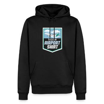 Vacation Trip This Is My Airport Shirt Traveler - Männer Premium Bio Hoodie - Schwarz - Vorne - Nico (187cm)