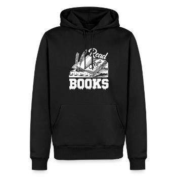 Reading Read More Books - Men’s Premium Organic Hoodie - black - Front - Nico (187cm)