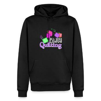 Quilting Enjoy Quilting - Men’s Premium Organic Hoodie - black - Front - Nico (187cm)