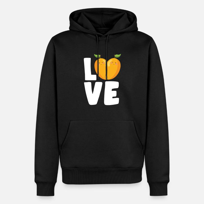 Mango Frucht Mango - Männer Premium Bio Hoodie - Schwarz