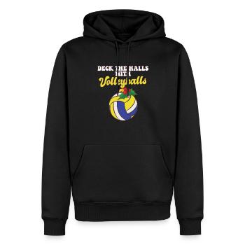 Deck The Halls With Volleyball Player Coach - Männer Premium Bio Hoodie - Schwarz - Vorne - Nico (187cm)