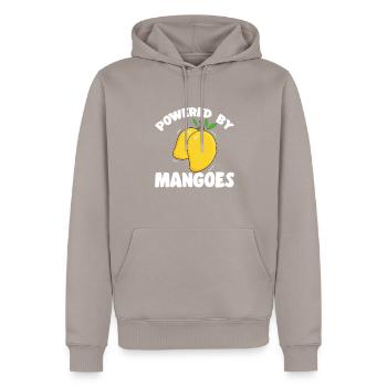 Mango Frucht Mango - Männer Premium Bio Hoodie - Taupe - Vorne - Nico (187cm)
