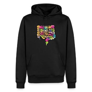 Gastro-entérologie Endoscopie Coloscopie - Sweat à capuche Premium bio Homme - noir - Devant - Nico (187cm)