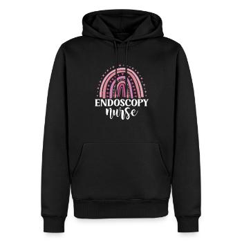 Gastro-entérologie Endoscopie Coloscopie - Sweat à capuche Premium bio Homme - noir - Devant - Nico (187cm)