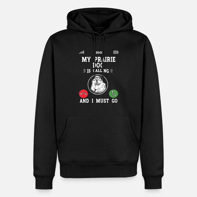 Chien de prairie - Sweat à capuche Premium bio Homme - noir
