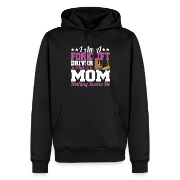 Mother I Am A Forklift Driver And A Mom Funny Wome - Männer Premium Bio Hoodie - Schwarz - Vorne - Nico (187cm)