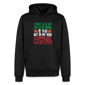 Fleischbällchen Italien Italienisches Essen - Männer Premium Bio Hoodie - Schwarz - Vorne - Nico (187cm)