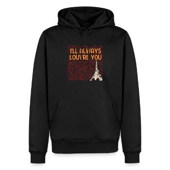 Ill Always Louvre You Positive Quotes French - Männer Premium Bio Hoodie - Schwarz - Vorne - Nico (187cm)