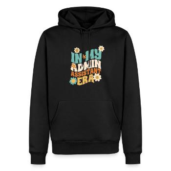 Secrétaire, Adjointe administrative, Commis de bureau - Sweat à capuche Premium bio Homme - noir - Devant - Nico (187cm)