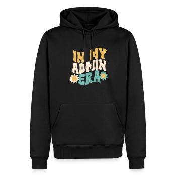 Secrétaire, Adjointe administrative, Commis de bureau - Sweat à capuche Premium bio Homme - noir - Devant - Nico (187cm)