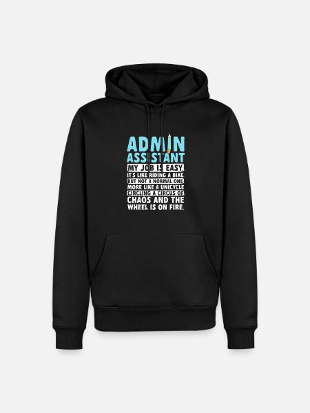 Secretary Administrative Assistant Office Clerk - Men’s Premium Organic Hoodie - black