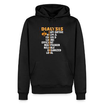 Secrétaire de dialyse Spécialiste de la dialyse - Sweat à capuche Premium bio Homme - noir - Devant - Nico (187cm)