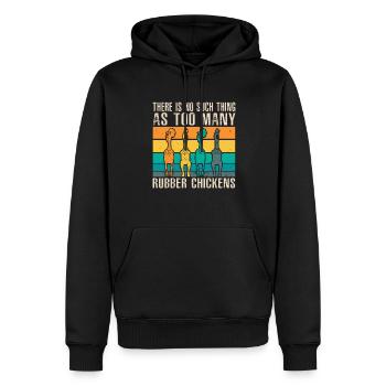 Poulet en caoutchouc Costume jouet Poulet en caoutchouc - Sweat à capuche Premium bio Homme - noir - Devant - Nico (187cm)