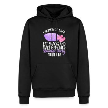 Übernachtungsparty Pyjama Pyjamaparty - Männer Premium Bio Hoodie - Schwarz - Vorne - Nico (187cm)