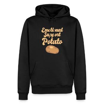Soutien émotionnel Soutien Gentillesse extravertie - Sweat à capuche Premium bio Homme - noir - Devant - Nico (187cm)
